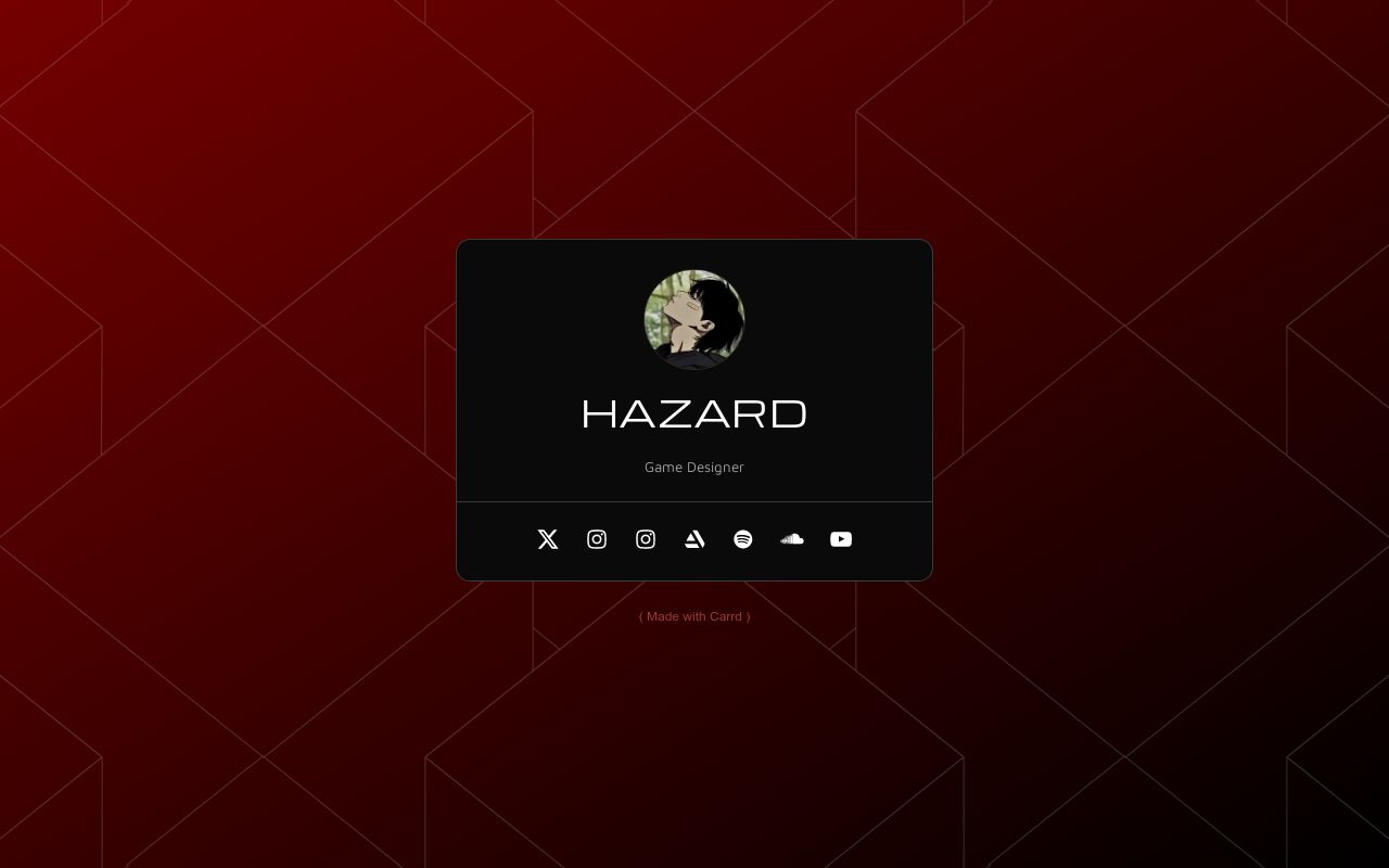 Carrd profile picture for @hazard